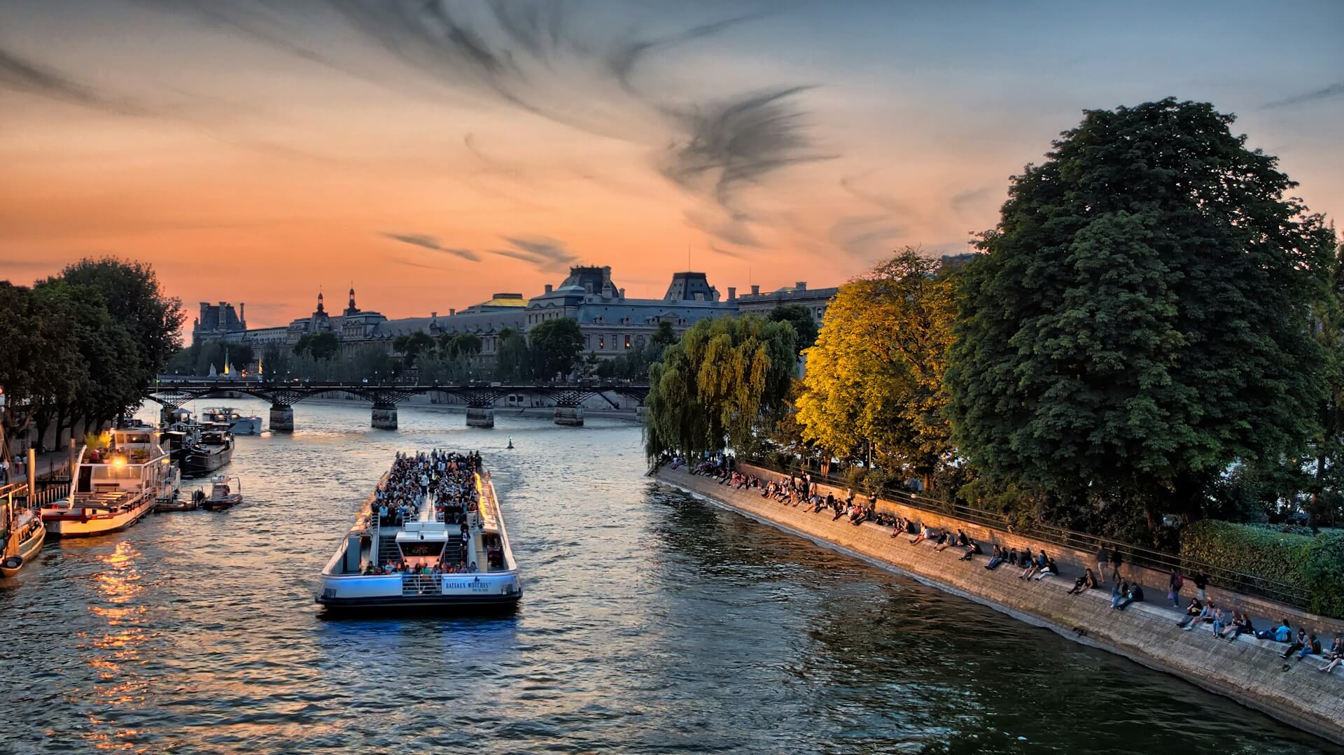 Foto van de seine in Parijs